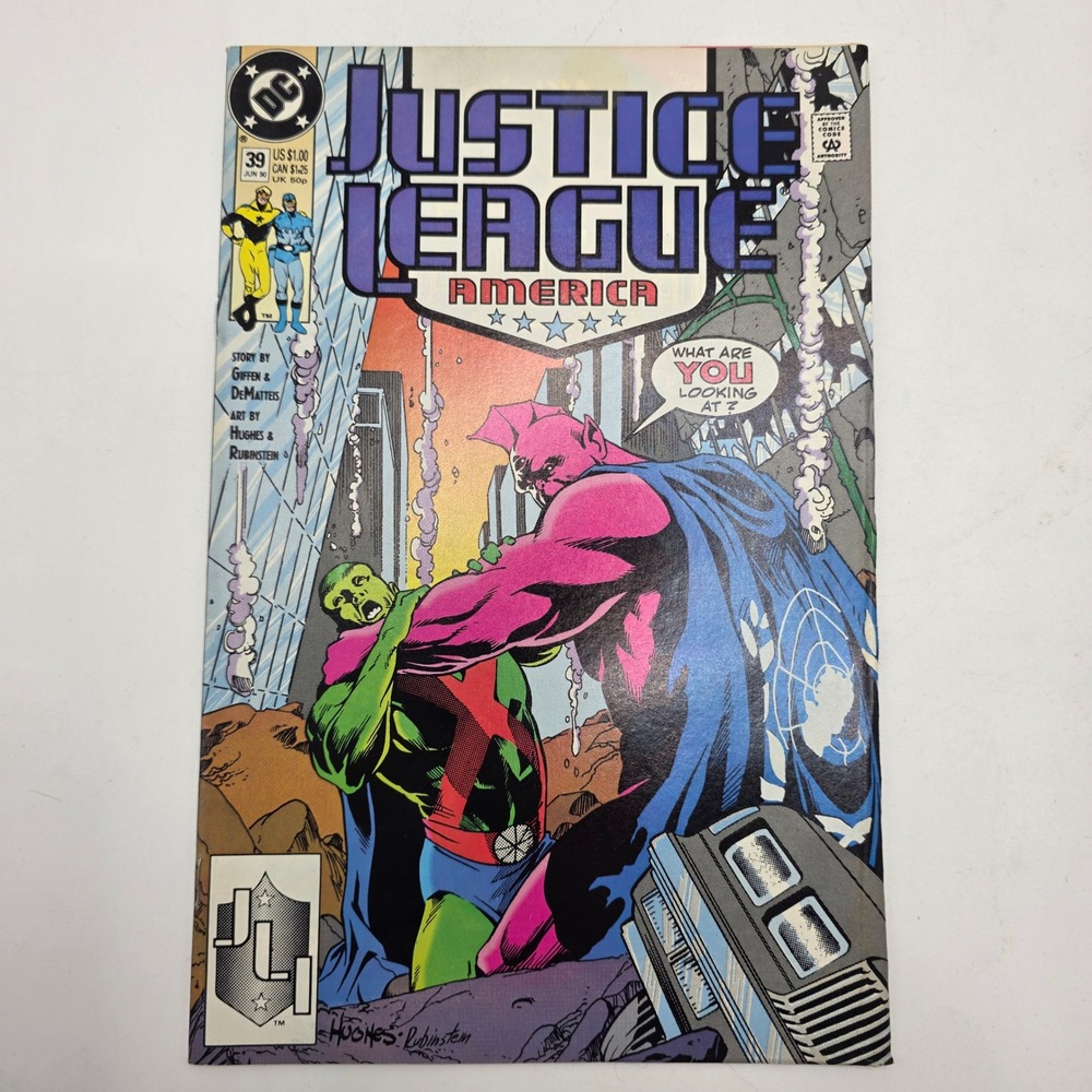 DC Justice League America 39 Blue Martian Manhunter Copper Age Comic NES
